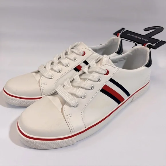 NWT Tommy Hilfiger Kids’ vulcanized white sneakers!!! - Picture 2 of 6